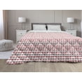 thumbnail image 1 of I Love You Down Alternative Comforter, Funny and Pink Cloud Characters in Cartoon Style with Little Hearts, Microfiber Quilt for All Season, 5 Sizes, Magenta Pale Pink, by Ambesonne, 1 of 3