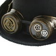 thumbnail image 3 of Aellinatey Steampunk Top Hat With Goggles Halloween Bowler Top Steampunk Time Traveler Hat, 3 of 15