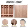 thumbnail image 5 of Luku 5-Section Classroom Coat Locker, 10 Cubbies for Classrooms, Daycare Cubby with 4 Casters, 5 Hooks and 2 Storage Boxes, for Home, School, 5 of 5