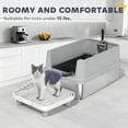 thumbnail image 6 of 23.7" XL Spacious Stainless Steel Cat Litter Box - 5.7" High Walls, Filter Pedal & Scoop, Mess-Free for Cats Up to 15 lbs (23.7"Lx15.8"Dx11.7"H), 6 of 7