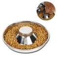 thumbnail image 2 of Cuenco para perros de acero inoxidable, arena para cachorros martillada, alimentación de alimentos para cachorros, suministros para cachorros, cuencos de comida para perros de acero inoxidable, para, 2 of 8