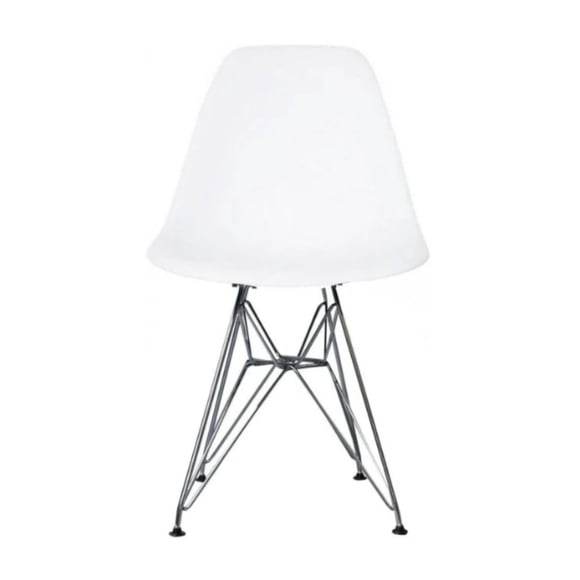 Plata Decor Import Inc Eiffel Kids Chair with Chrome Legs – Lightweight Modern Chair for Kids Bedroom, Playroom or Daycare