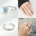 thumbnail image 4 of Snowflake Open Ring Rotating Adjustable Jewelry Anxiety Pressure Fashion Ring, 4 of 5