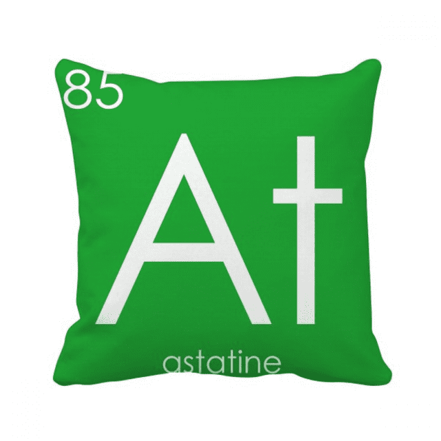 Chestry Elements Period Table Halogens Element Astatine At Throw Pillow Sleeping Sofa Cushion Cover