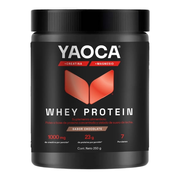 Suplemento alimenticio Yaoca proteína whey polvo chocolate 250g