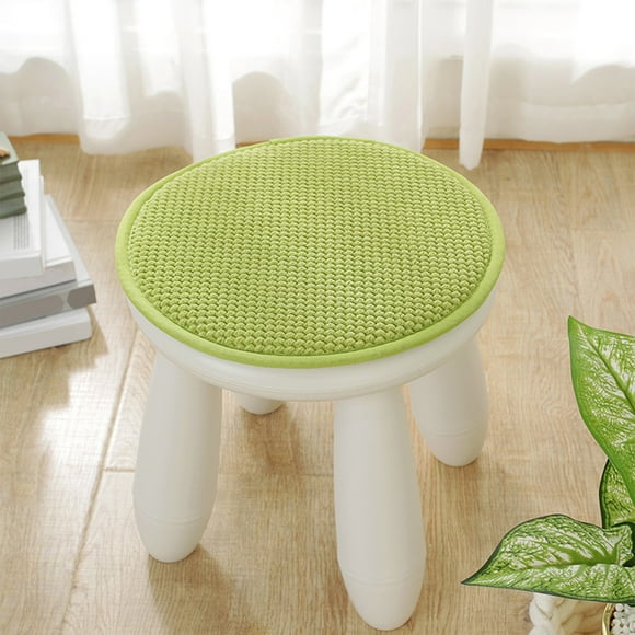 Staron 14 Inch Round Chair Cushions Bar Stool Covers Soft Round Stool Seat Cushion Chair Pad, Green