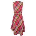 thumbnail image 2 of Lauren Ralph Lauren Women's Plaid Crinkle Cotton Dress (12, Pink Multi), 2 of 4