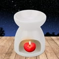 thumbnail image 2 of WALFRONT Ceramic Tealight Holder Essence Oil Burner Candle Incense White Wax Melter Oil Melt Warmer Candle Tart Burner, 2 of 9