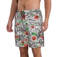 thumbnail image 2 of Pofeuu Roses Mixed Zebra 1 Prin Men's Swim Trunks Quick Dry Bathing Suit Swimming Board Shorts Mesh Lining Beach Swimwear-X-Large, 2 of 6