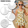 thumbnail image 4 of DISNIMO Girls One Piece Swimsuit with Skirt Butterfly Flower Printed Sleeveless Hawaiian Summer Swim Dress Quick Dry Swimwear for Kids Size 7-8, 4 of 8