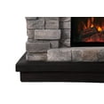 thumbnail image 4 of Commas 3D Electric Fireplace with Mantle, 36" Stone and Brick Heater, Gray, 4 of 7