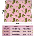 thumbnail image 2 of Dill Pickles Blanket Pickle Gifts for Women Girls Boys 60"X 50", Soft Flannel Cozy Warm Lap Throw Blanket for Kids Adults, Funny Pickle Blanket Quilt for Pickle Lovers Couch Bed, 2 of 6