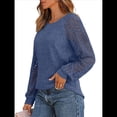 thumbnail image 3 of Suéteres Túnica Modernos con Aberturas para los Pulgares y Suéteres de Invierno Cómodos Azul L, 3 of 8
