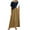 Khaki womens dresses, variant on Summer Saving Wycnly Formal Dresses for Women Short Sleeve Round Neck Color Patchwork Summer Maxi Dresses High Waist Pleated Swing Tunic Long Dress Brown XL Up to 65% off