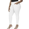 thumbnail image 3 of Gocolloa Womens Plus Size Skinny Jeans High Waisted Stretchy Classic Ankle Jean White 22W, 3 of 6