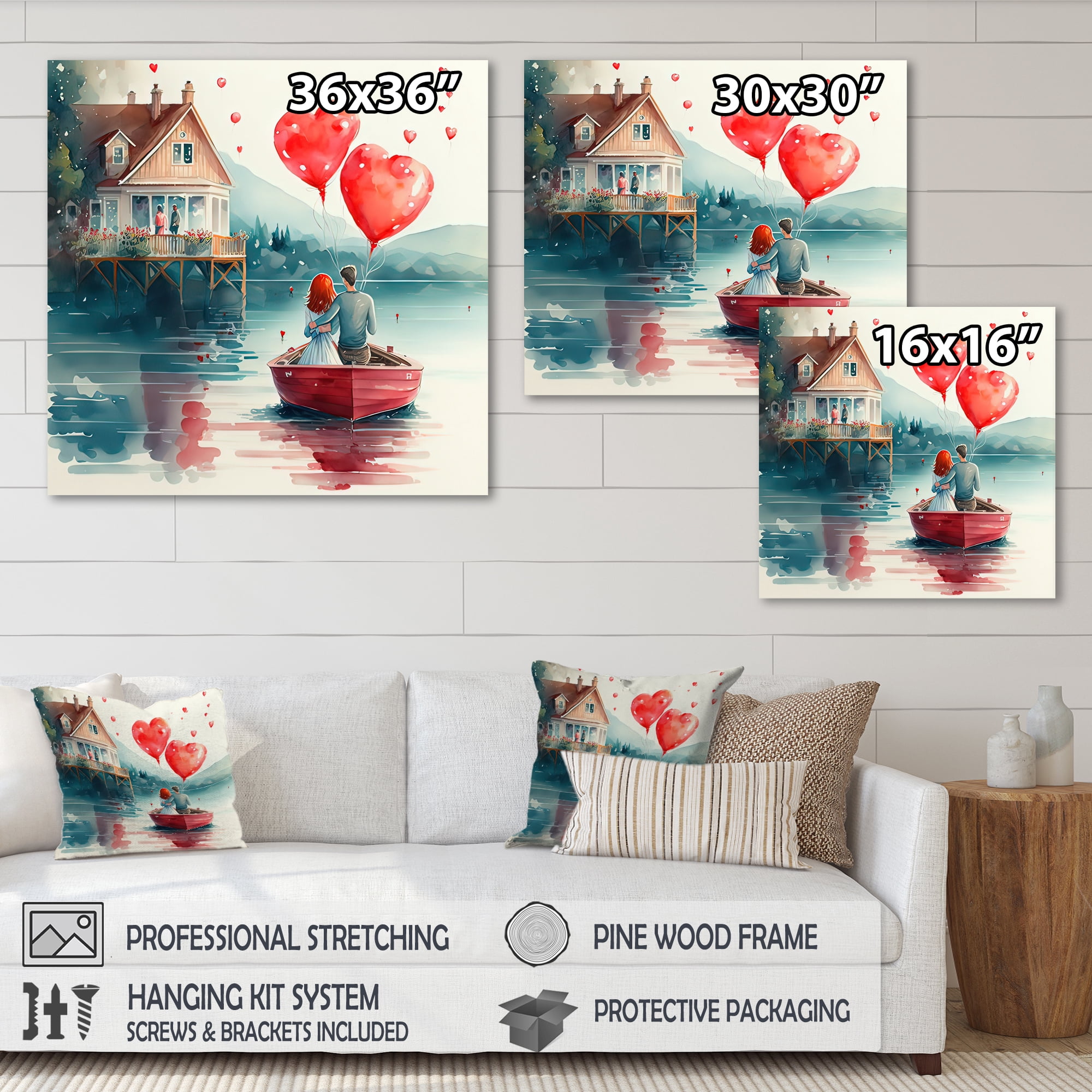 Designart Loving Couple Spending Time Outdoors V Canvas Wall Art