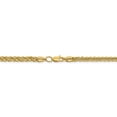 thumbnail image 4 of Real 14kt Yellow Gold 4.3mm Semi-solid 3-Wire Wheat Chain; 18 inch; Lobster Clasp; for Adults and Teens; for Women and Men, 4 of 5