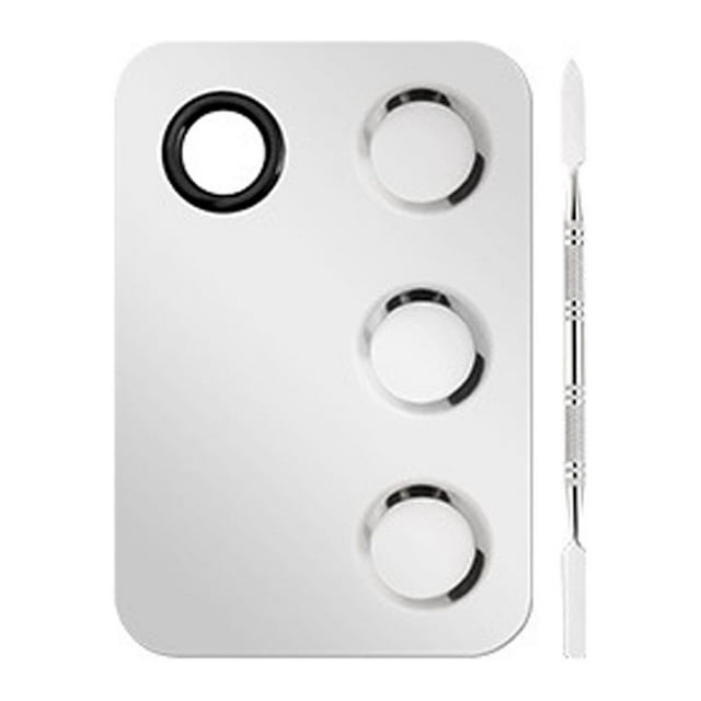 Paleta de maquillaje cosmético de acero inoxidable, herramienta de espátula para decoración de uñas, sombra de ojos, maquillaje de pestañas, pigmento profesional Blendingshape4
