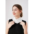 thumbnail image 3 of YEKEYI White Collar and Cuffs Set Detachable Dickey Collar and Fake Shirt Cuffs for Women, 3 of 8