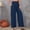 #274-Navy, variant on Hivin Women's Cotton Linen Paperbag Waist Pants, Loose Fit Comfortable Solid Color Casual Trousers for Daily Wear