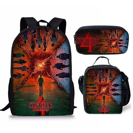 Stranger Things Backpack Student Schoolbag Simple Campus Lightweight Couple Backpack Backpack