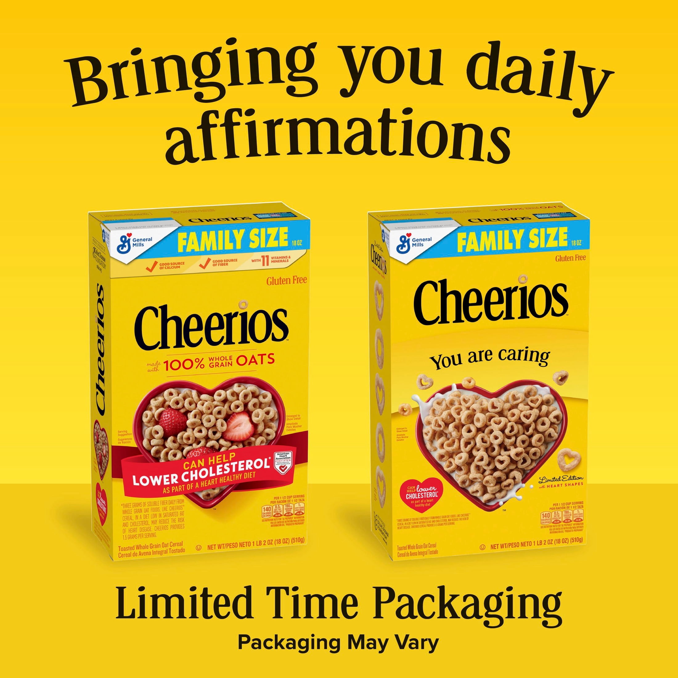 (10 pack) Cheerios, Heart Healthy Gluten Free Breakfast Cereal, Family Size, 18 oz