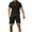 01 Black, variant on Weiqiqre Men's Summer Casual Polo Shirt and Shorts Set Short Sleeve 2 Piece Outfits Fashion Athletic Tracksuit Sweatsuit