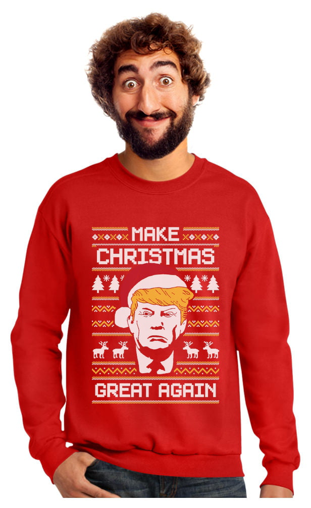 Merry-Happy Chrismukkah Jumper Funny Christmas  Spoof Ugly Xmas Retro Gift Top 