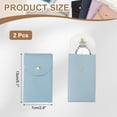 thumbnail image 2 of Uxcell 2 Pcs Bolsa de Reloj de Cuero, 5.1 x 2.8 Pulgadas Funda de Viaje Portátil para Hombres y Mujeres con Botón a Presión, Azul, 2 of 6