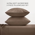 thumbnail image 6 of Super Soft Pillowcase 2-Pack Set Taupe Brown for King Bedding by Comfort Canopy, 6 of 13