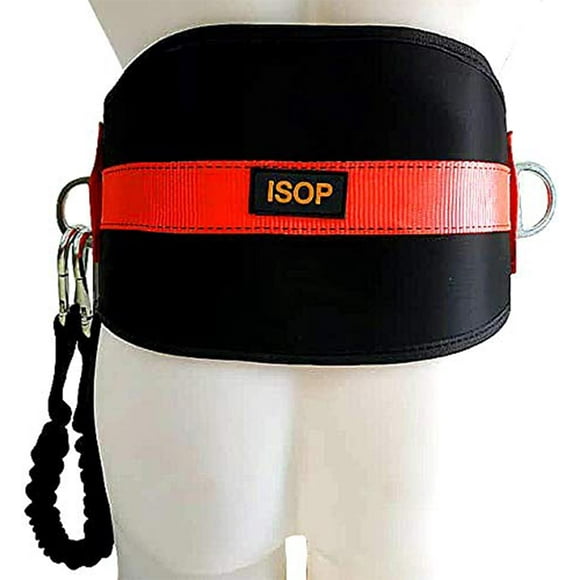 Safety Belt with Hip Pad - 2 D-Rings Stranded Size – Climbing Protection Belt for Body Positioning – Portable Personal Protective Equipment - Lanyard Included