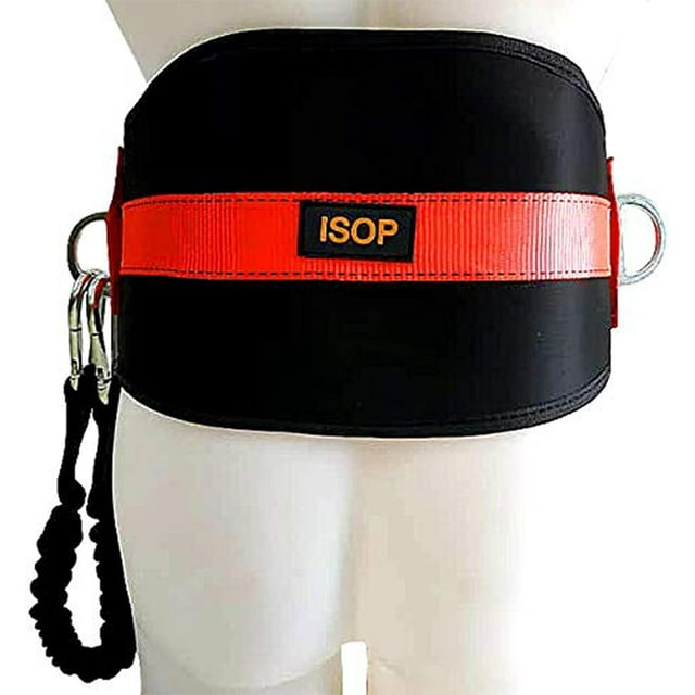 Safety Belt with Hip Pad - 2 D-Rings Stranded Size – Climbing Protection Belt for Body Positioning – Portable Personal Protective Equipment - Lanyard Included
