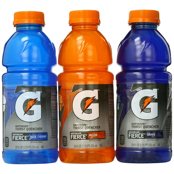 What Is The Healthiest Gatorade Flavor Gatorade Fierce Variety Pack - (20 Oz. Bottles- 24 ct.) - Walmart.com