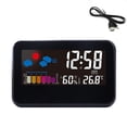 thumbnail image 4 of Yeacher 2618T Big Color Screen Weather Time Date Display Alarm Clock Multifunction Voice Control Temperature Humidity Alarm Function Home Tool, 4 of 6