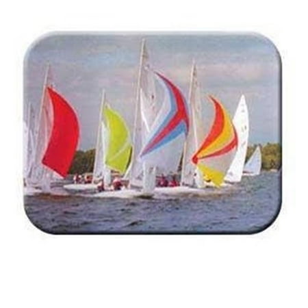 

McGowan Tuftop Tempered Glass Kitchen Board Sail Boats- Medium