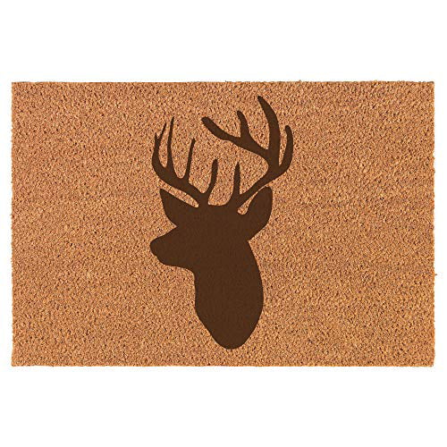 PVC Backed Coir Stag Doormat Non-Slip For Home Office Brand New 