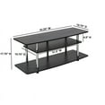 thumbnail image 4 of Black TV Stand with Shelves and Stainless Steel Legs, 4 of 5