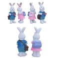 thumbnail image 2 of Nsxcdh Gifts Easter Bunny Ornament Resin Window Tabletop Bunny Figurine Spring Holiday Cute Rabbit Decor for Home Garden Shelf Mantel Party Display Easter Decorations, 2 of 9