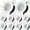 White-3 Inch-8, variant on Round Exhaust Vent White 4 Inch 8 Count For Home Bathroom Office Kitchen