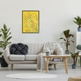 thumbnail image 2 of Bold Yellow Palm Leaf Petals Botanical & Floral Graphic Art Black Framed Art Print Wall Art, 2 of 7