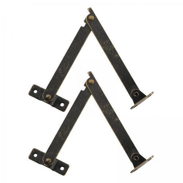 3x 2 Piezas de Bisagras de Soporte de Tapa, Soportes de Elevación de Metal de Alta Resistencia de Bronce Antiguo para Armario, Caja de Regalo, Caja de 3 piezas