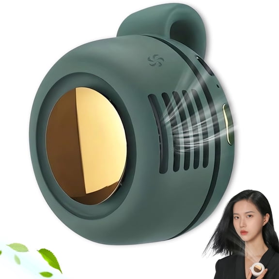 Portable Silent Mini Bladeless Electric Fan, USB Rechargeable Clip-On Fan with 3 Speeds, 360° Rotatable Silicone Clip for Hands-Free Cooling, Travel Accessories for Office Outdoor
