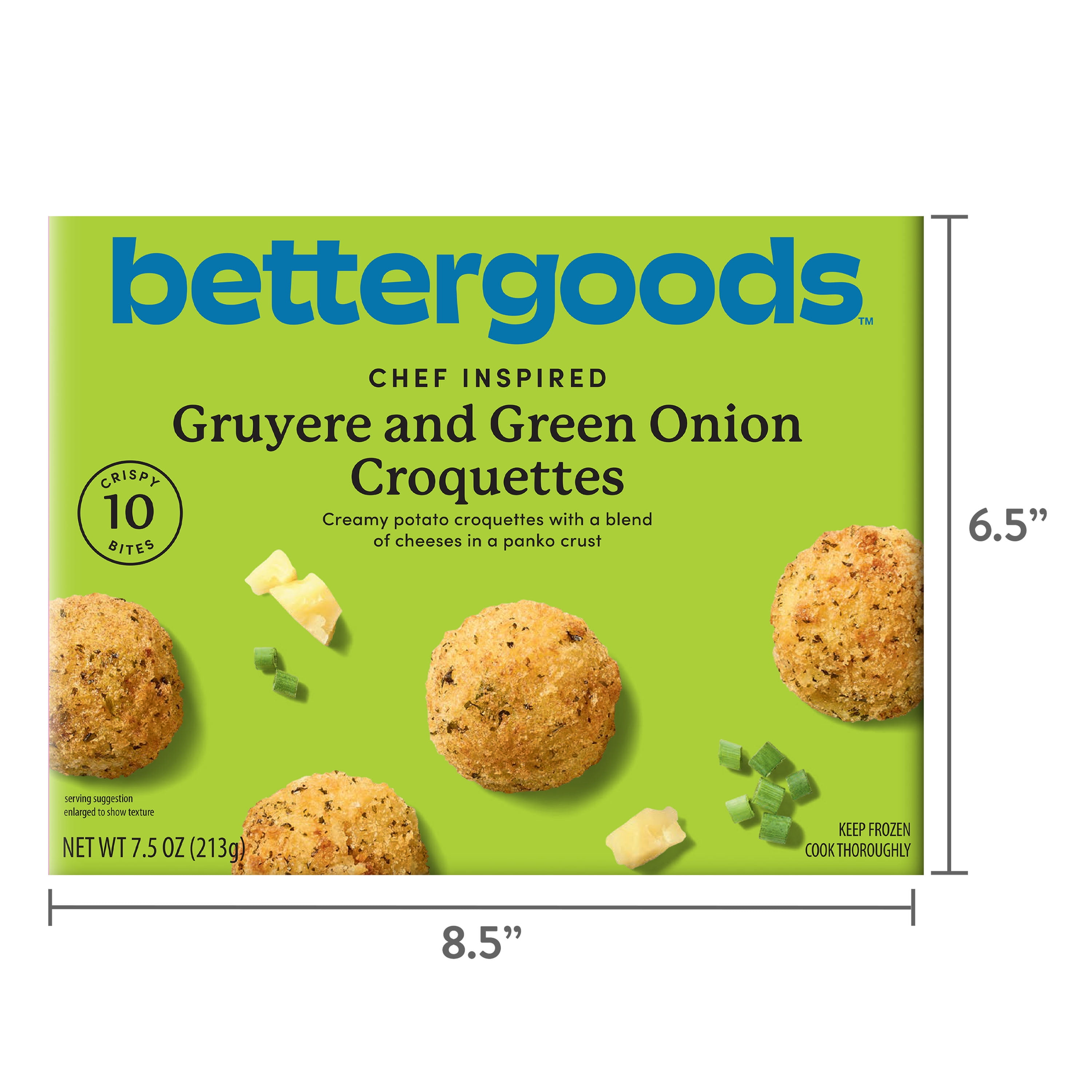 bettergoods Gruyere and Green Onion Croquettes, 7.5 oz, 10 Count (Frozen)