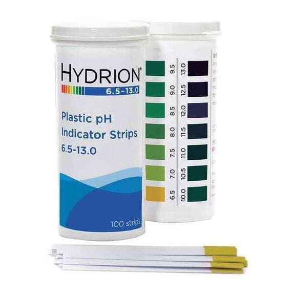 Hydrion pH Strips,Hydrion Spectral,6.5-13,PK100 9600