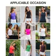 thumbnail image 3 of ANFERRY Women's Fitting Seamless Tank Tops Ribbed Crew Neck Racerback Workout Camisoles with Sewn in Bra, 3 of 9