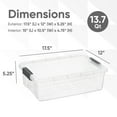 thumbnail image 3 of Superio Clear Storage Boxes with Lids, Plastic Container Bins for Organizing, Stackable Crates, BPA Free, Non Toxic, Odor Free, Organizers for Home, Office, School, and Dorm, 13.7 Quart, 5 Pack, 3 of 7