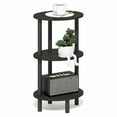 thumbnail image 2 of Furinno TURN-N-TUBE Night Stand, 3-Tier 27.6" Tall Oval Nightstand, Bedside Table with Open Shelving for Bedroom, Living Room, Espresso, 2 of 5