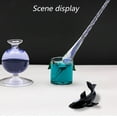 thumbnail image 3 of 2 figuras de ballenas pequeñas sopladas a mano, arte de vidrio, animales marinos, palillos, regalo, decoración para pecera., 3 of 5