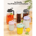 thumbnail image 7 of VA1KENE Wide Mouth Mason Jar Pour Spout Lid with Handle Mason Jar Pitcher Lid Flip Cap Leak Proof 4 Pack, 7 of 7