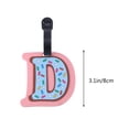 thumbnail image 2 of 1PC PVC Alphabet Luggage Hanging Tags Suitcase ID Address Label Baggage Travel Tag (D), 2 of 9